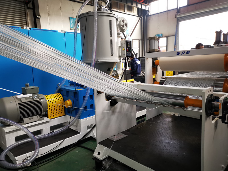 PE + continuous glass fiber reinforced thermoplastic unidirectional tape production line